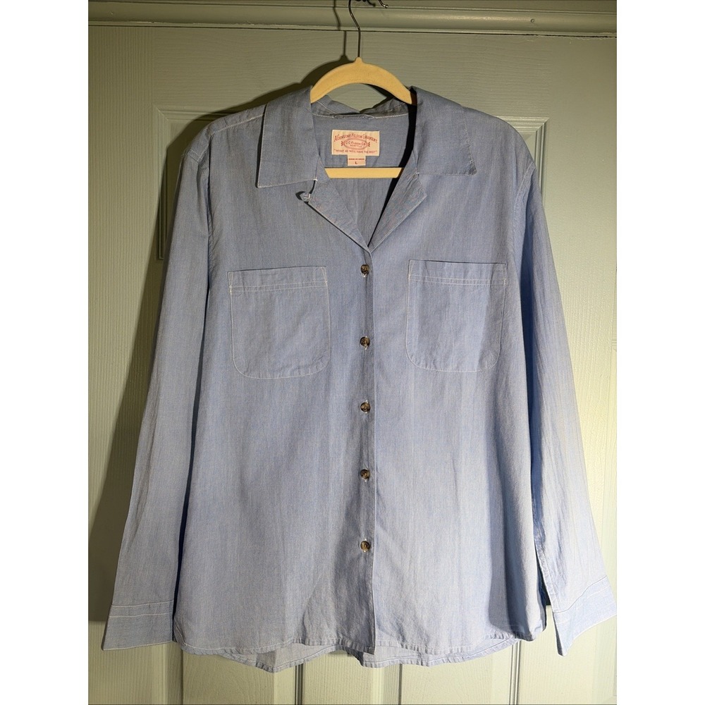 CC Filson Co Light Blue Dress Shirt Button Down Mens L Designer Genuine Outdoor